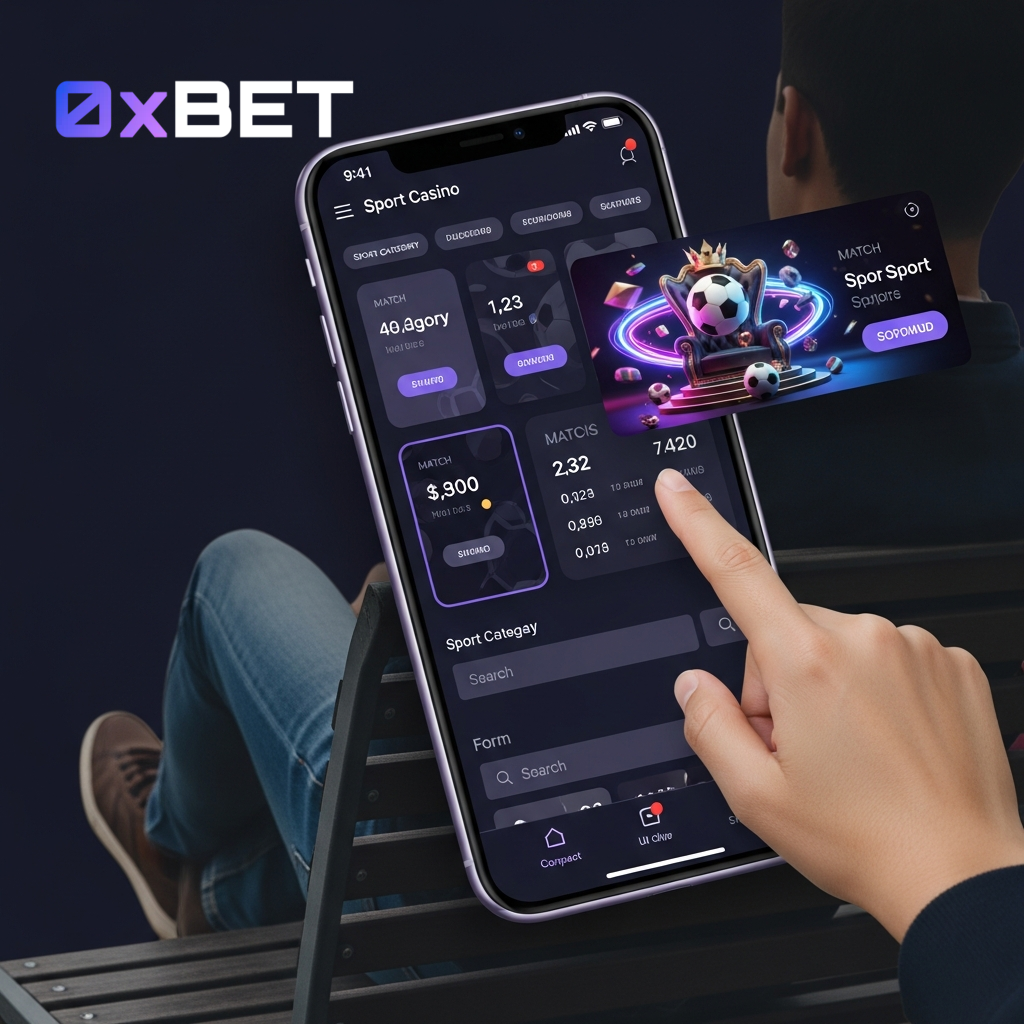 0xbet mobiel casino spelen op een smartphone